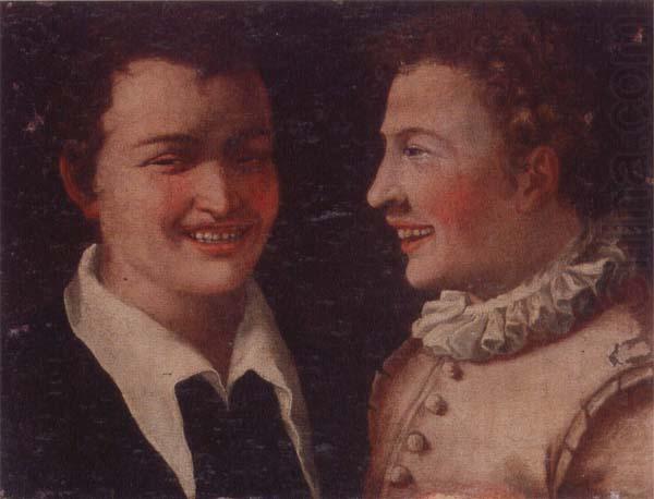 Two laughing boys, unknow artist